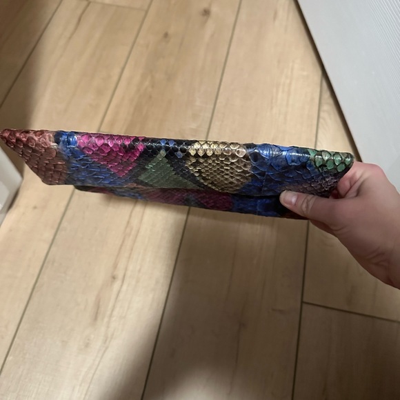 100% piton leather clutch multicoloured - Picture 2 of 3